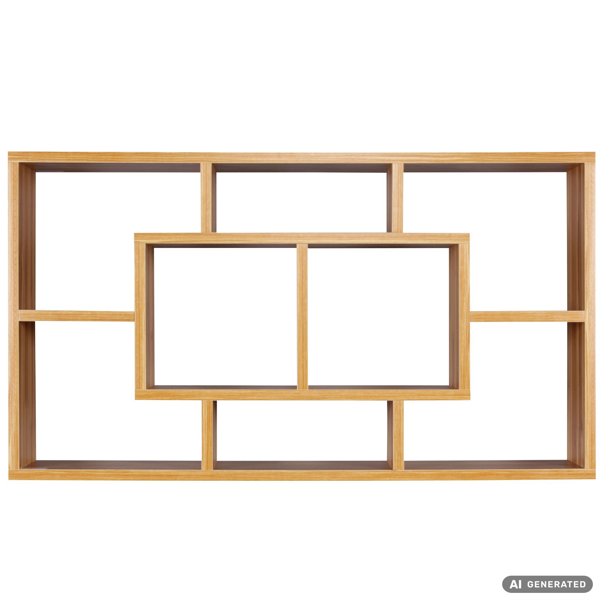 Wandregal PAOLA MDF-Holz Hängeregal Wandboard offen Holzregal Schweberegal eckig – Ansicht 6