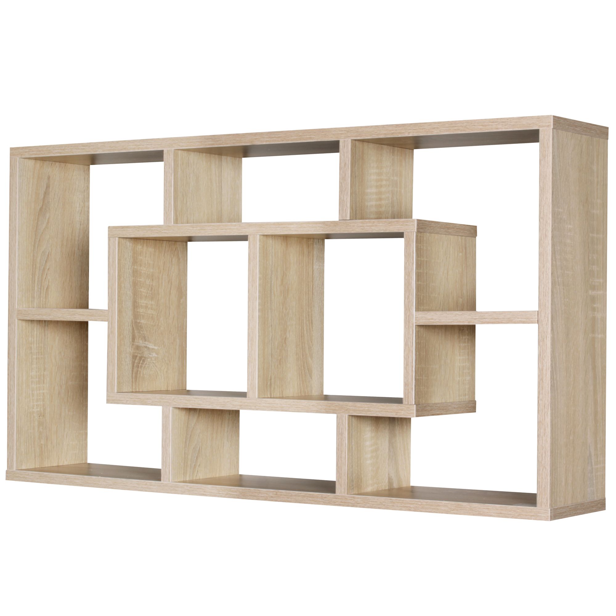 Wandregal PAOLA MDF-Holz Hängeregal Wandboard offen Holzregal Schweberegal eckig – Ansicht 4