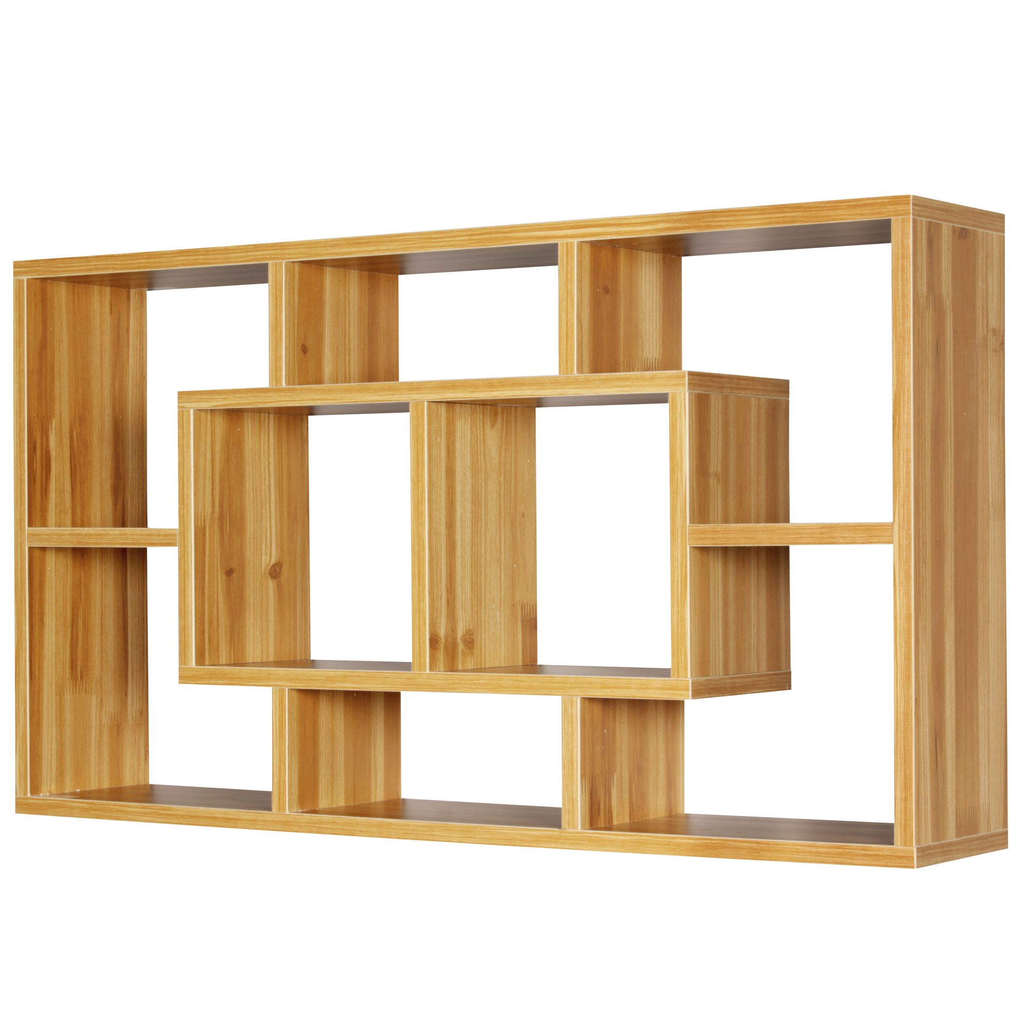 Wandregal PAOLA MDF-Holz Hängeregal Wandboard offen Holzregal Schweberegal eckig – Ansicht 4