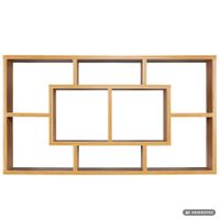 Wandregal PAOLA MDF-Holz Hängeregal Wandboard offen Holzregal Schweberegal eckig – Ansicht 6