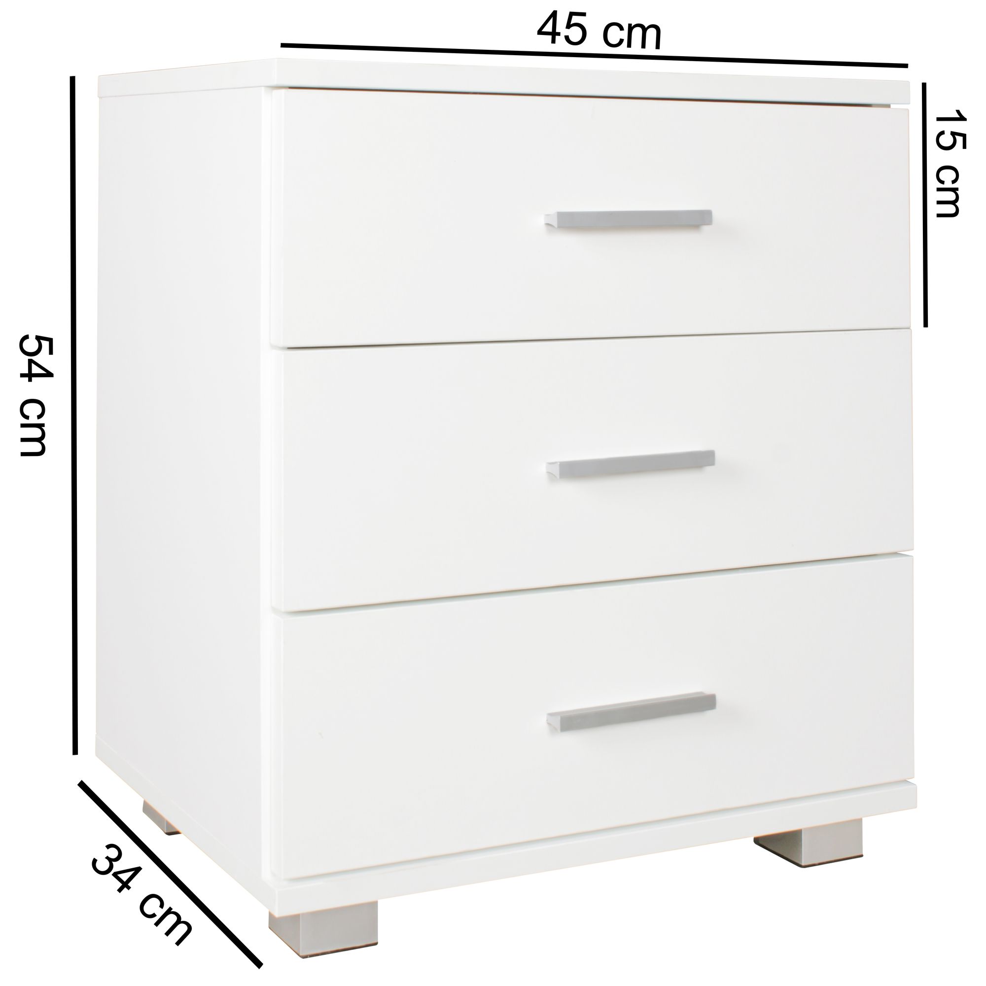 Nachtkonsole Nachtschrank Holz Nachtkästchen Schlafzimmer Design Nachttisch – Ansicht 3