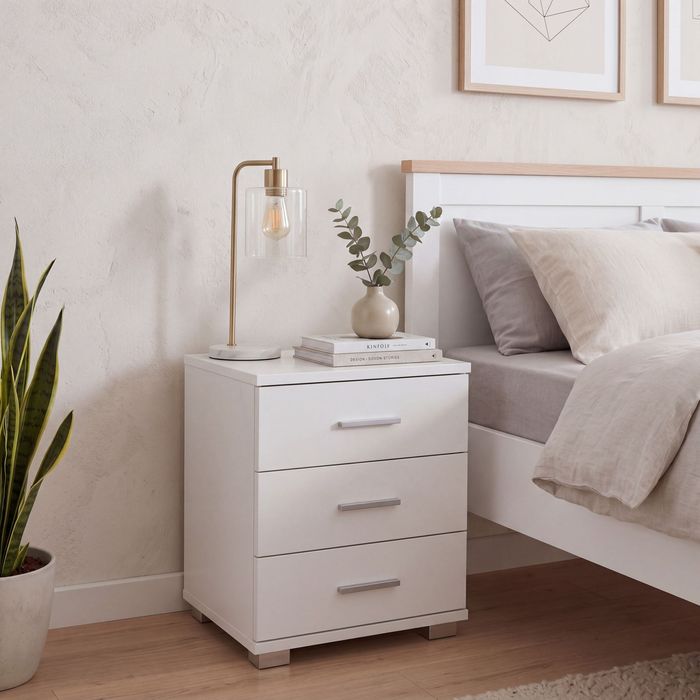 Nachtkonsole Nachtschrank Holz Nachtkästchen Schlafzimmer Design Nachttisch