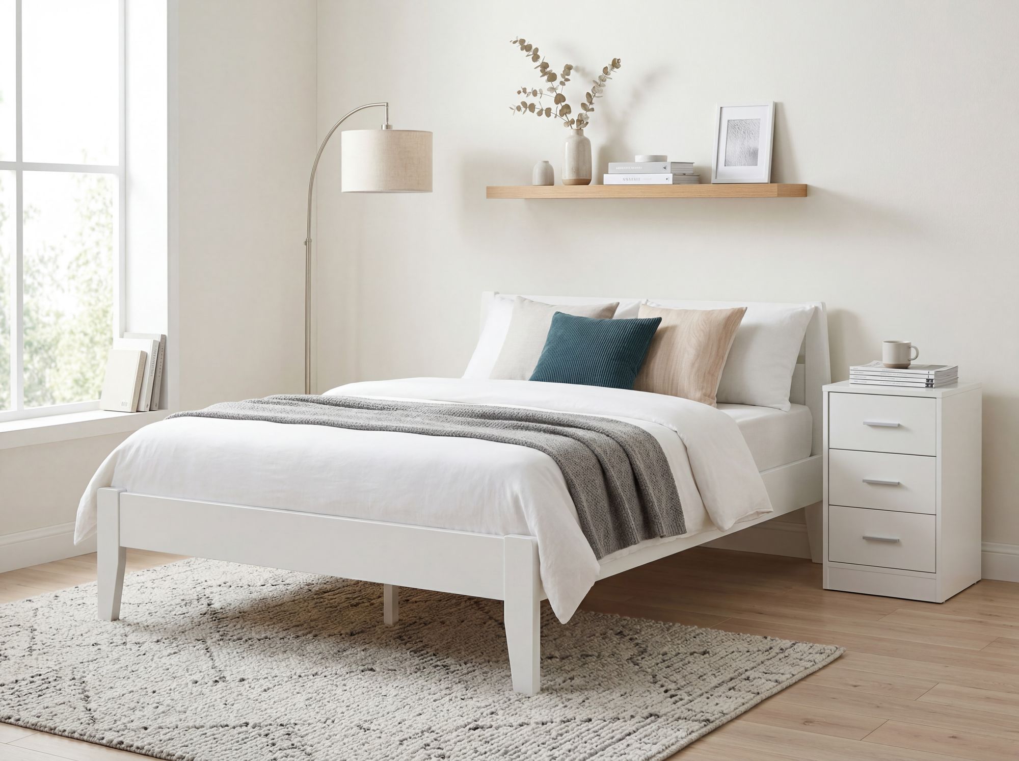 Nachtschrank Kommode Nachttisch Schublade Ablage Schlafzimmer Boxspring 68 cm – Ansicht 2