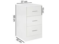 Nachtschrank Kommode Nachttisch Schublade Ablage Schlafzimmer Boxspring 68 cm – Ansicht 3
