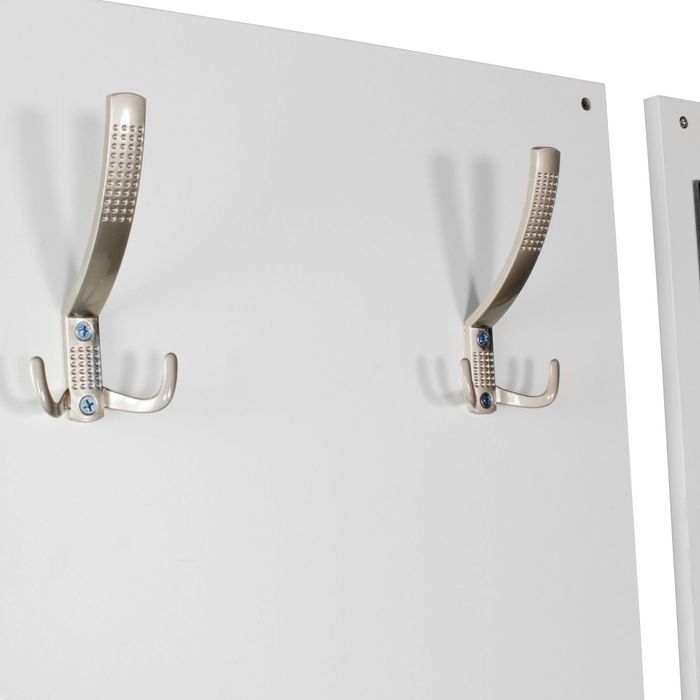 Garderobe Flurgarderobe Paneel Wandgarderobe Spiegel Komplett Set Kompakt Flur – Maßzeichnung