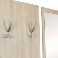 Garderobe Flurgarderobe Paneel Wandgarderobe Spiegel Komplett Set Kompakt Flur – Ansicht 3
