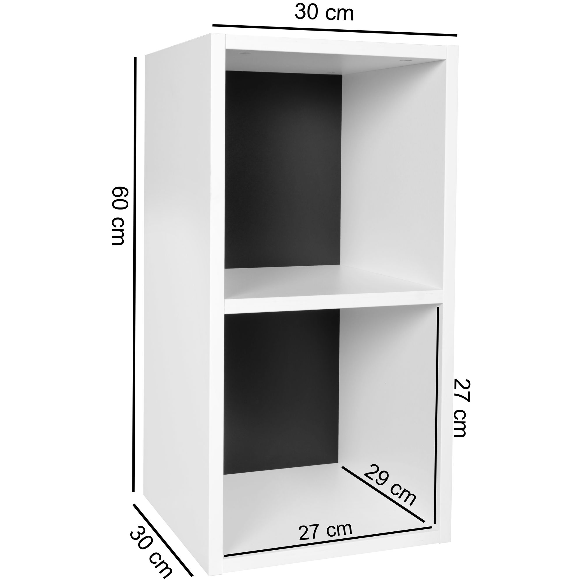 FineBuy Standregal Holz 30x60x30 cm Modern Regal Klein Holzregal Nischenregal – Ansicht 2
