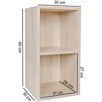 FineBuy Standregal Holz 30x60x30 cm Modern Regal Klein Holzregal Nischenregal – Ansicht 2