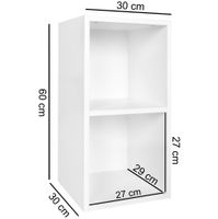 FineBuy Standregal Holz 30x60x30 cm Modern Regal Klein Holzregal Nischenregal – Ansicht 2