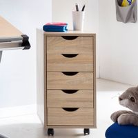 Rollcontainer 5 Schubladen Kinder Standcontainer Bürocontainer Schreibtisch – Ansicht 1