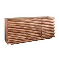 Massivholz Sideboard 160 Akazie Natur Kommode mit 2 Türen & 3 Schubladen Design Front – Ansicht 6