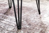 Couchtisch Baumkante 56x38x51 cm Sheesham Massivholz Metallbeine Wohnzimmertisch – Ansicht 7