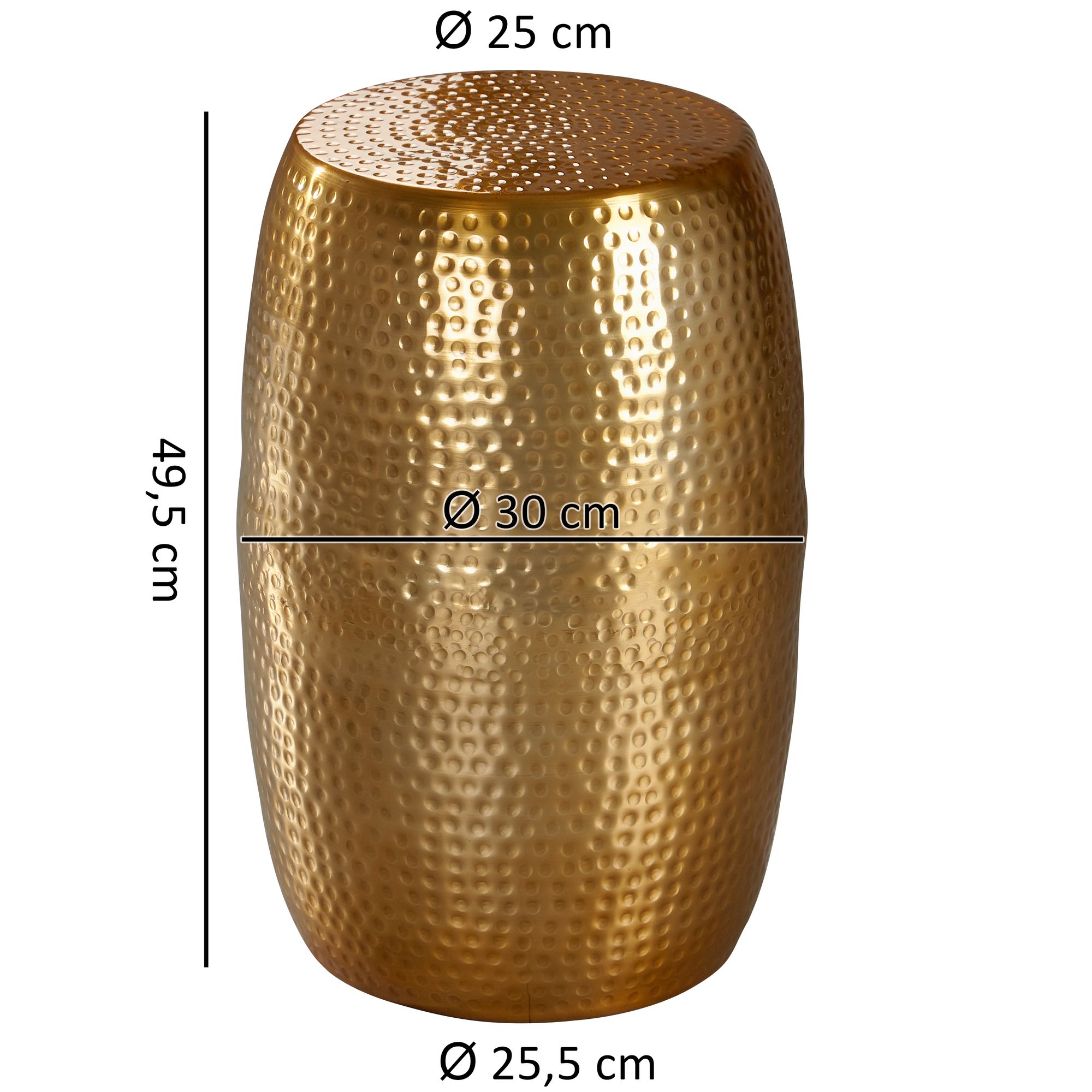 WOHNLING Beistelltisch Dekotisch Metall Ablagetisch Anstelltisch Gold Modern – Ansicht 3
