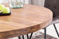 Esszimmertisch Rund Ø 120 cm Massivholz Sheesham Esstisch Küchentisch Landhaus – Ansicht 7