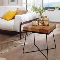 Beistelltisch Akazie 45x45cm Massivholz Telefontisch Couchtisch Tisch Wohnzimmer – Ansicht 1