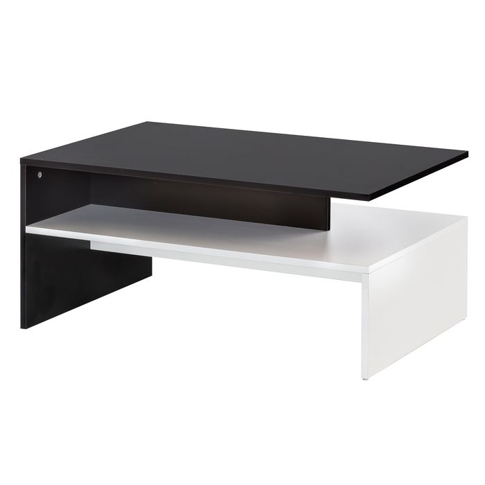 FineBuy Wohnzimmertisch Couchtisch Sofatisch Loungetisch mit Ablage 90 x 60 cm