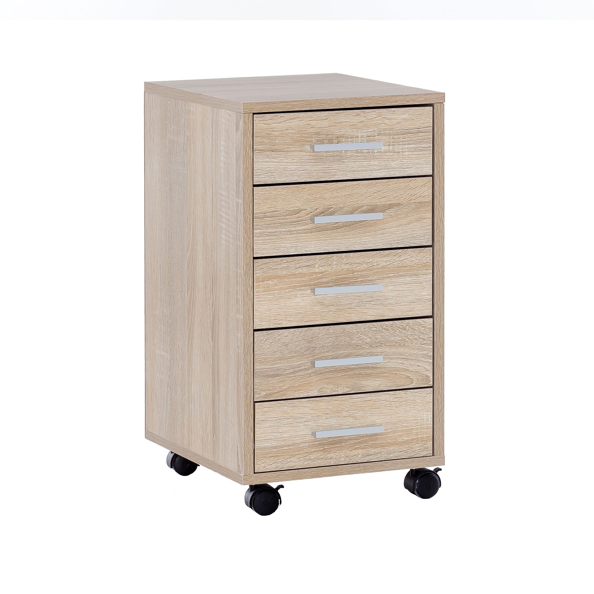 Rollcontainer Holz Rollen Standcontainer 33x63x38cm Schreibtischcontainer – Ansicht 6