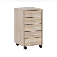 Rollcontainer Holz Rollen Standcontainer 33x63x38cm Schreibtischcontainer – Ansicht 6