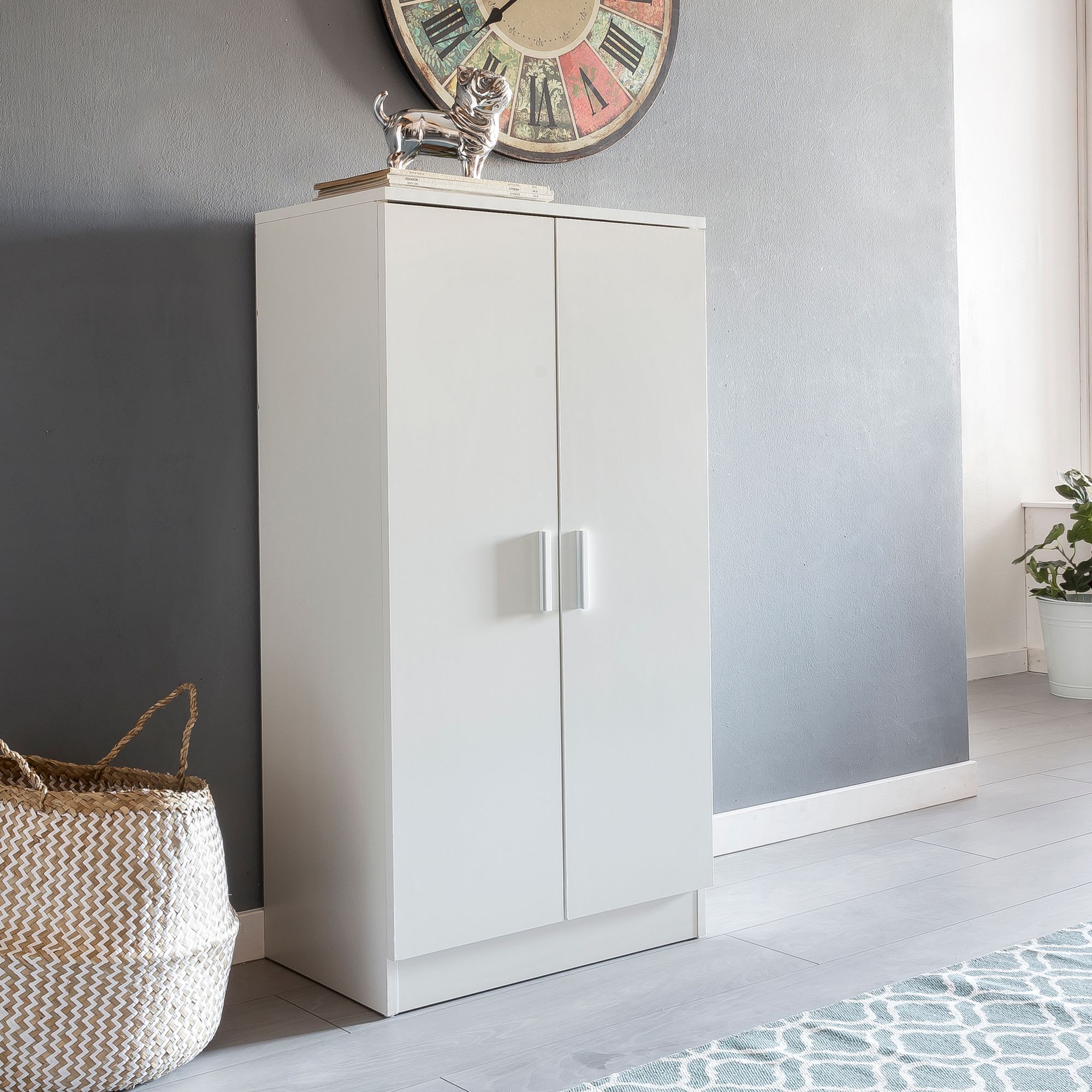 FineBuy Schuhschrank 7 Fächer Schuhkommode Flurmöbel Flurschrank Kommode Flur – Ansicht 1