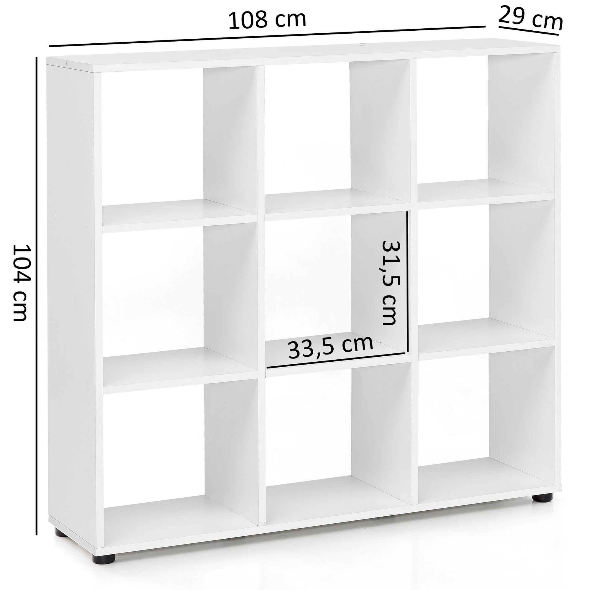 Bücherregal Holz Standregal Regal Aufbewahrungsregal Holzregal Raumteiler – Ansicht 2