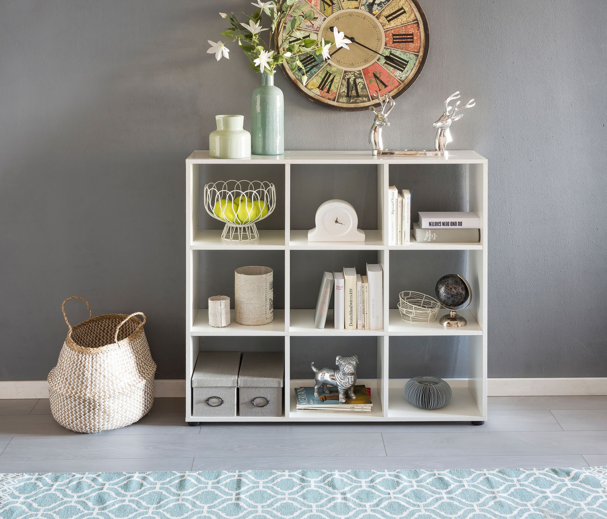 Bücherregal Holz Standregal Regal Aufbewahrungsregal Holzregal Raumteiler – Ansicht 3