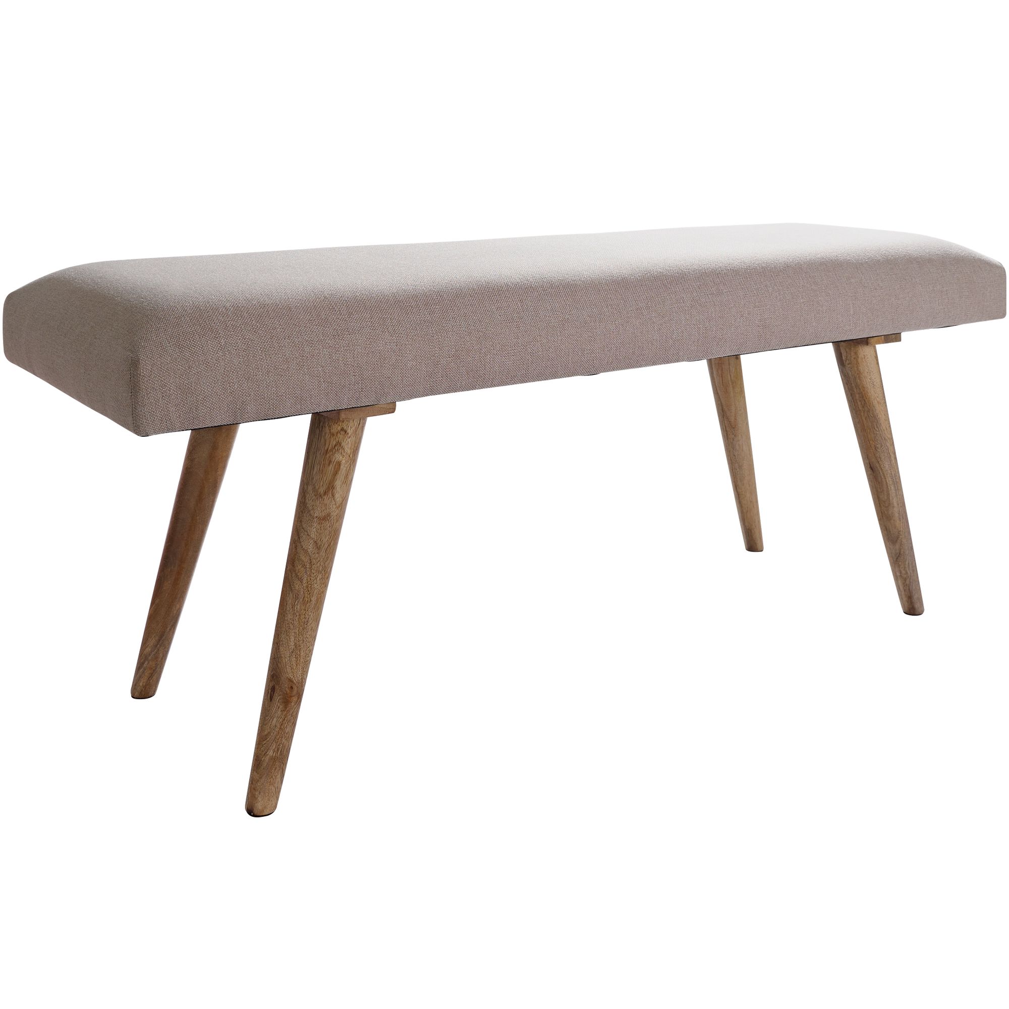 Gepolsterte Sitzbank 120 cm Stoff Retro Polsterbank Garderobenbank Flurbank – Ansicht 6