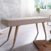 Gepolsterte Sitzbank 120 cm Stoff Retro Polsterbank Garderobenbank Flurbank – Ansicht 1