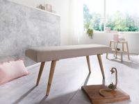 Gepolsterte Sitzbank 120 cm Stoff Retro Polsterbank Garderobenbank Flurbank – Ansicht 2