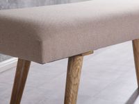 Gepolsterte Sitzbank 120 cm Stoff Retro Polsterbank Garderobenbank Flurbank – Ansicht 5