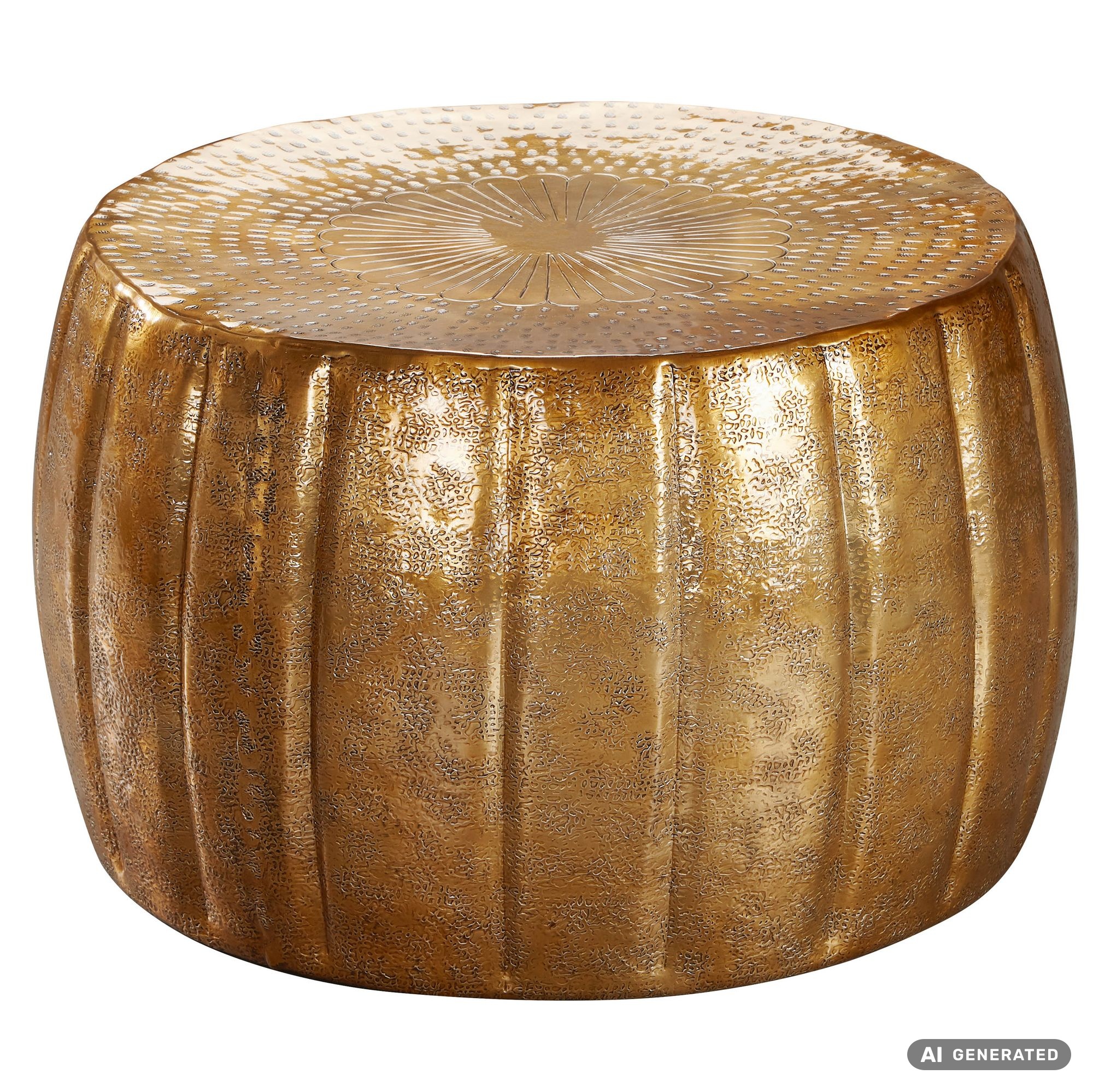 FineBuy Couchtisch Wohnzimmertisch rund Sofatisch Stubentisch Metall Alu Modern – Ansicht 6