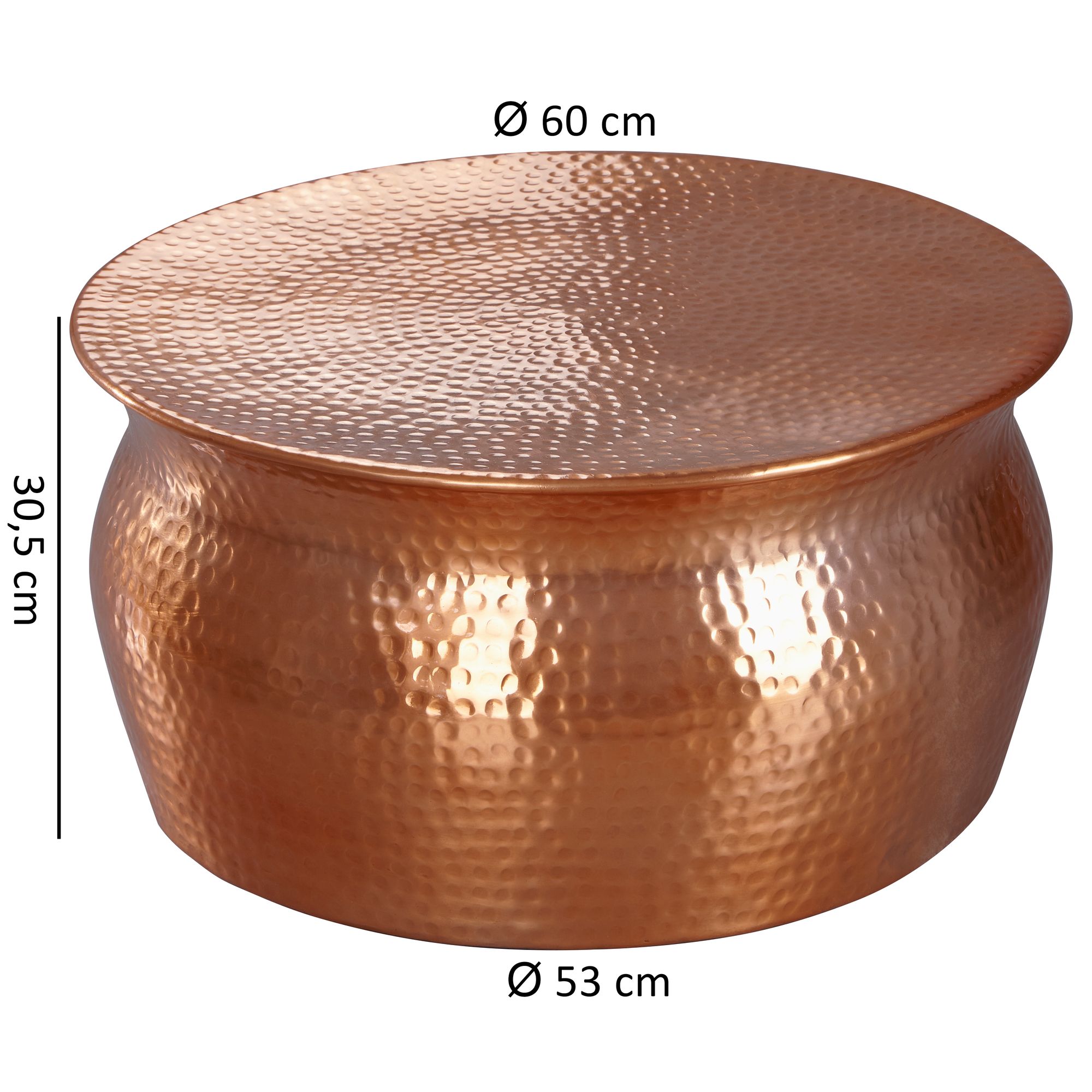 FineBuy Couchtisch rund 60 cm Metall - Design Aluminium Wohnzimmertisch handgefertigt - Orientalischer Alu Beistelltisch Wohnzimmer Tisch Hammerschlag | Farbe: Gold FineBuy Couchtisch rund 60 cm Metall - Design Aluminium Wohnzimmertisch handgefertigt - Orientalischer Alu Beistelltisch Wohnzimmer Tisch Hammerschlag | Farbe: Gold