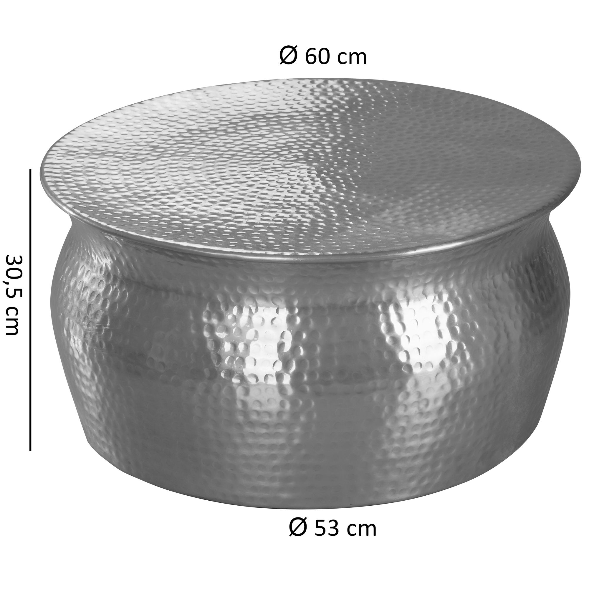 FineBuy Couchtisch rund 60 cm Metall - Design Aluminium Wohnzimmertisch handgefertigt - Orientalischer Alu Beistelltisch Wohnzimmer Tisch Hammerschlag | Farbe: Gold FineBuy Couchtisch rund 60 cm Metall - Design Aluminium Wohnzimmertisch handgefertigt - Orientalischer Alu Beistelltisch Wohnzimmer Tisch Hammerschlag | Farbe: Gold