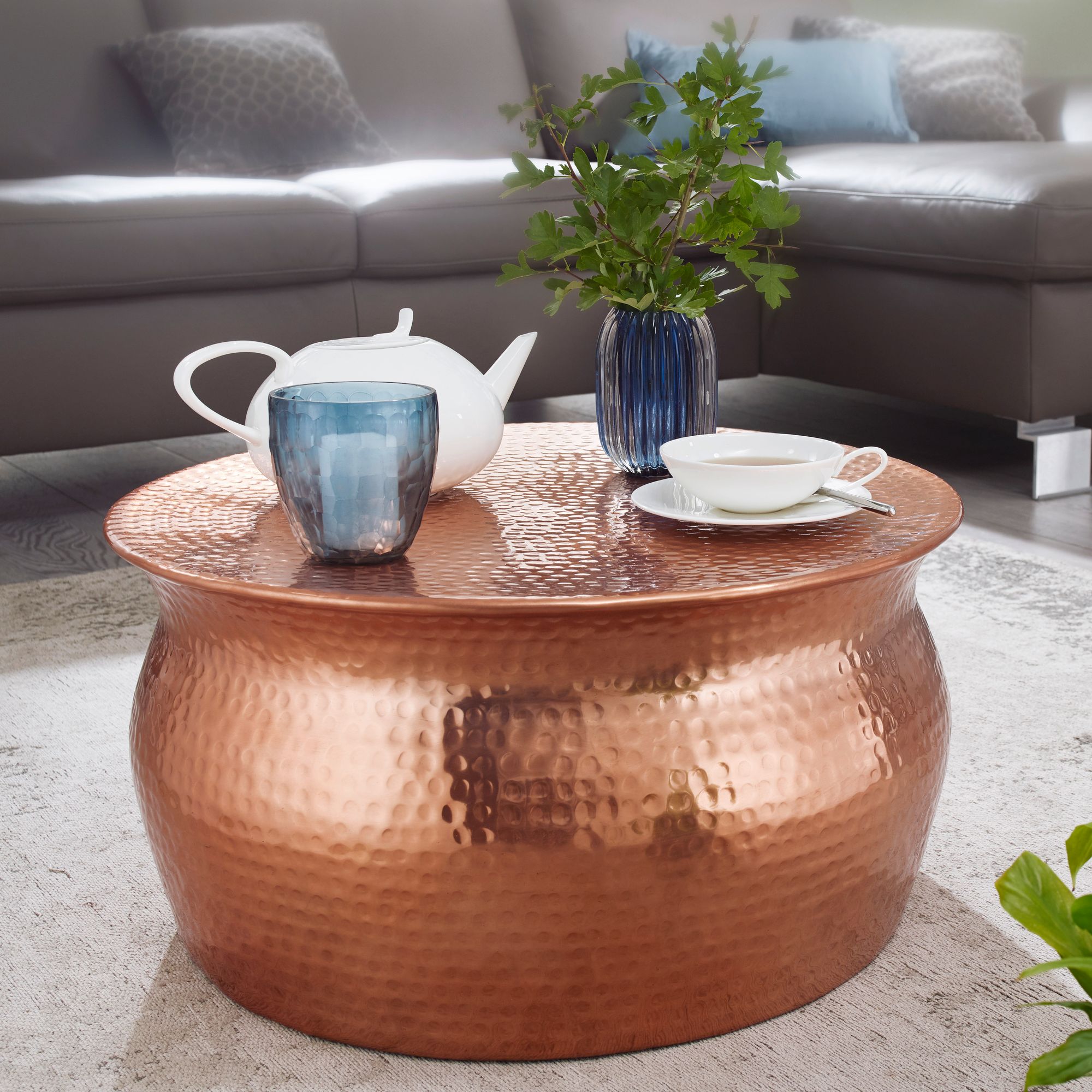 FineBuy Couchtisch rund 60 cm Metall - Design Aluminium Wohnzimmertisch handgefertigt - Orientalischer Alu Beistelltisch Wohnzimmer Tisch Hammerschlag | Farbe: Gold FineBuy Couchtisch rund 60 cm Metall - Design Aluminium Wohnzimmertisch handgefertigt - Orientalischer Alu Beistelltisch Wohnzimmer Tisch Hammerschlag | Farbe: Gold