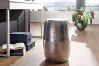 FineBuy Beistelltisch Dekotisch Metall Ablagetisch klein Hammerschlag rund – Ansicht 2
