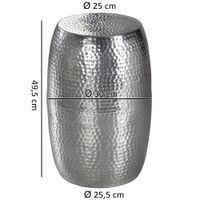 FineBuy Beistelltisch Dekotisch Metall Ablagetisch klein Hammerschlag rund – Ansicht 3