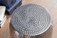 FineBuy Beistelltisch Dekotisch Metall Ablagetisch klein Hammerschlag rund – Ansicht 4