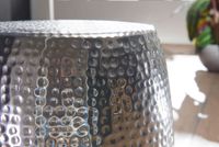 FineBuy Beistelltisch Dekotisch Metall Ablagetisch klein Hammerschlag rund – Ansicht 5