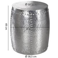 FineBuy Beistelltisch Dekotisch Metall Hammerschlag rund Ablagetisch klein – Ansicht 3