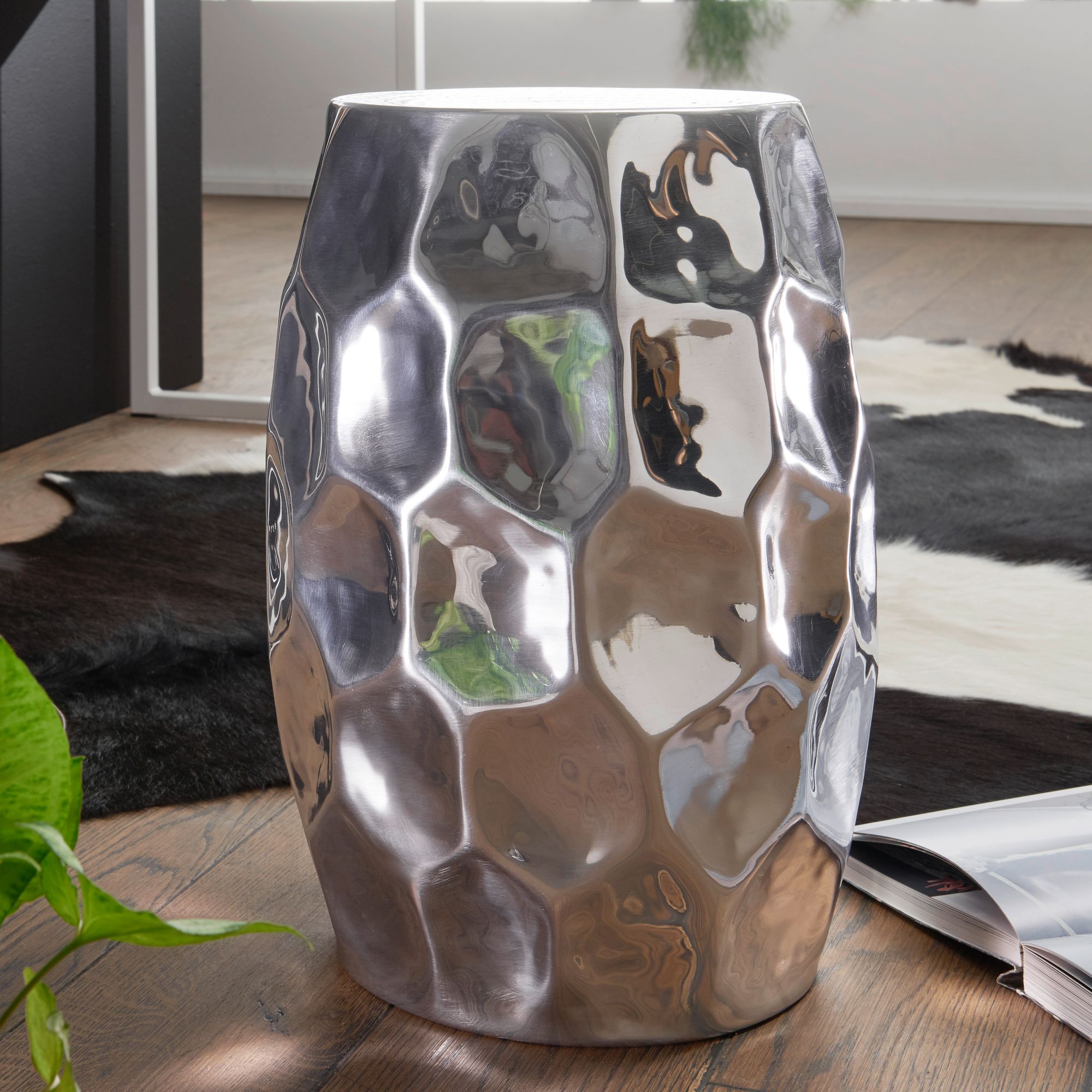 FineBuy Beistelltisch Dekotisch Metall Ablagetisch Anstelltisch Metalltisch Rund – Ansicht 1