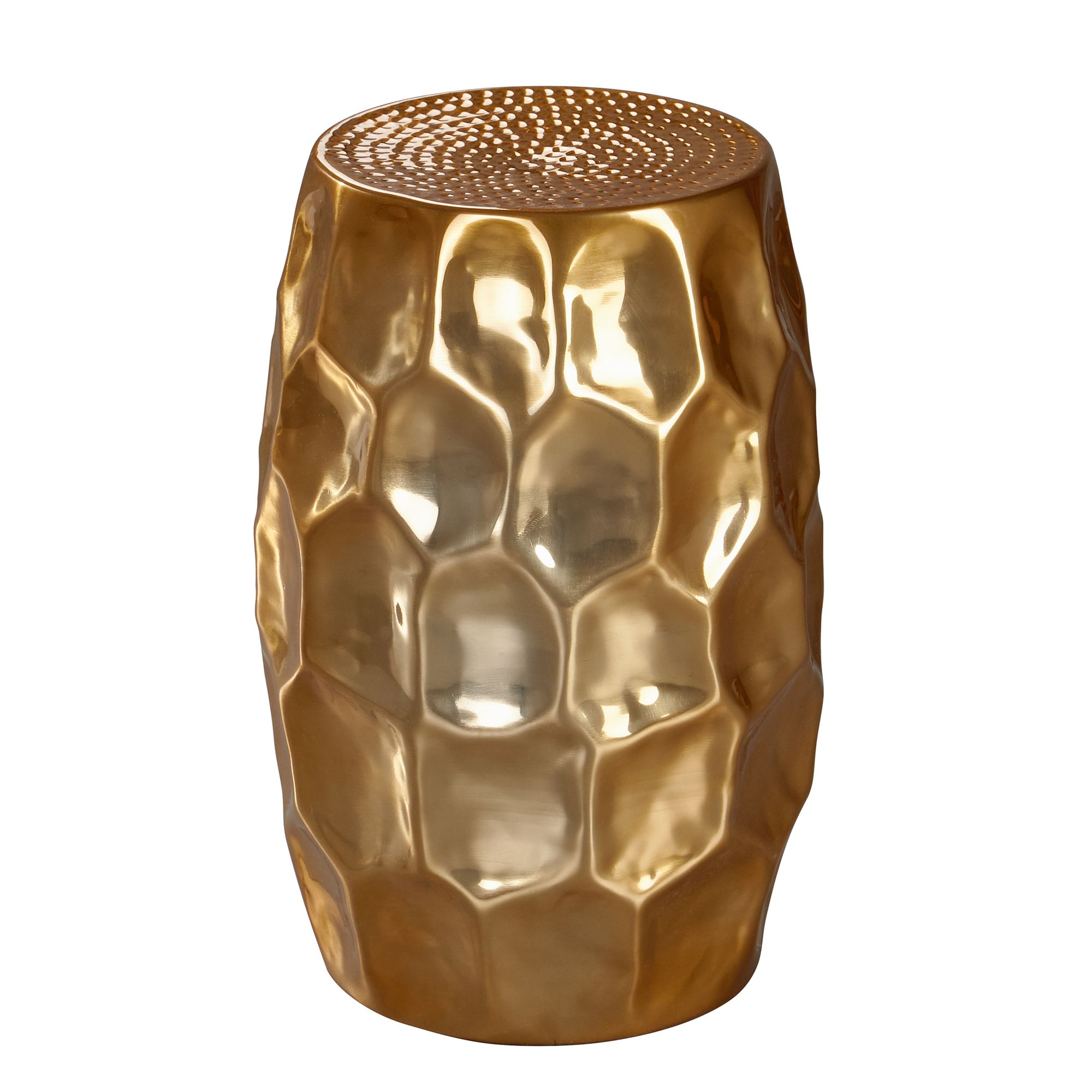 Beistelltisch Metall rund Gold