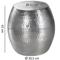 Beistelltisch FineBuy Aluminium Dekotisch Ø 42 cm rund Ablagetisch Metall modern – Ansicht 3