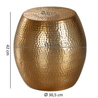 Beistelltisch FineBuy Aluminium Dekotisch Ø 42 cm rund Ablagetisch Metall modern – Ansicht 3