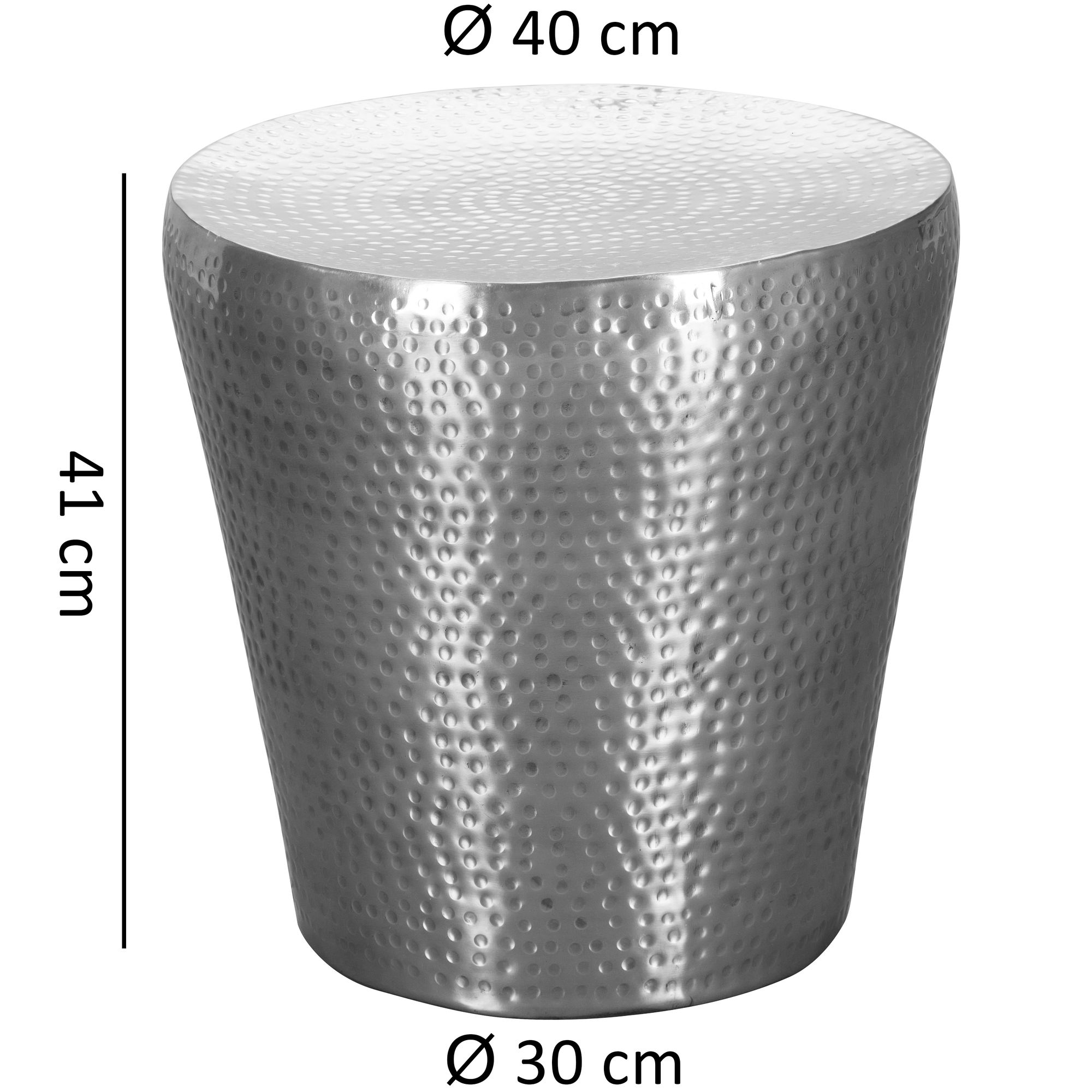 FineBuy Beistelltisch Dekotisch Metall Ablagetisch Anstelltisch Hammerschlag – Ansicht 2