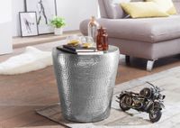 FineBuy Beistelltisch Dekotisch Metall Ablagetisch Anstelltisch Hammerschlag – Ansicht 1