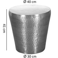 FineBuy Beistelltisch Dekotisch Metall Ablagetisch Anstelltisch Hammerschlag – Ansicht 2
