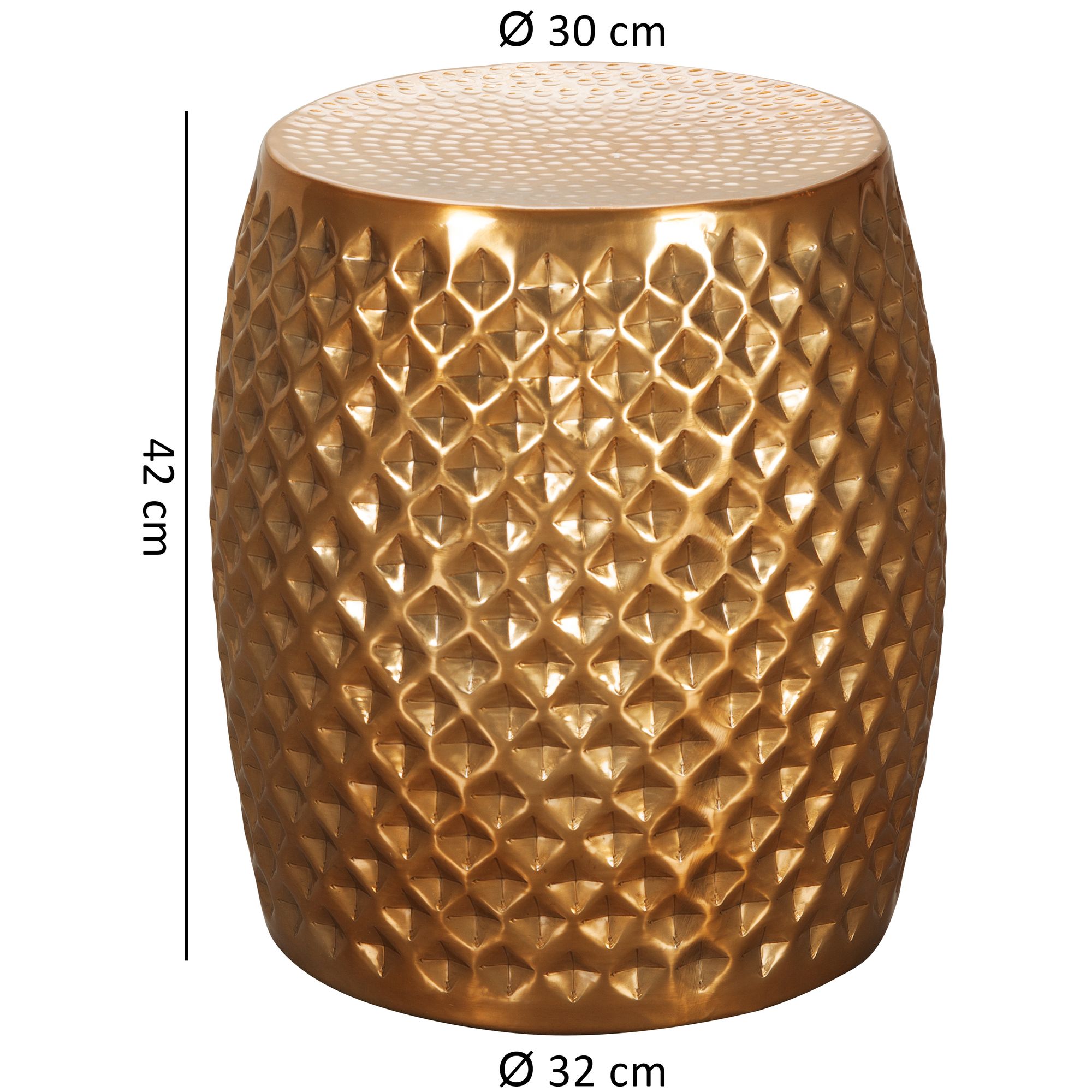 FineBuy Beistelltisch Wohnzimmertisch Alu Tisch Ablagetisch Couchtisch – Ansicht 2