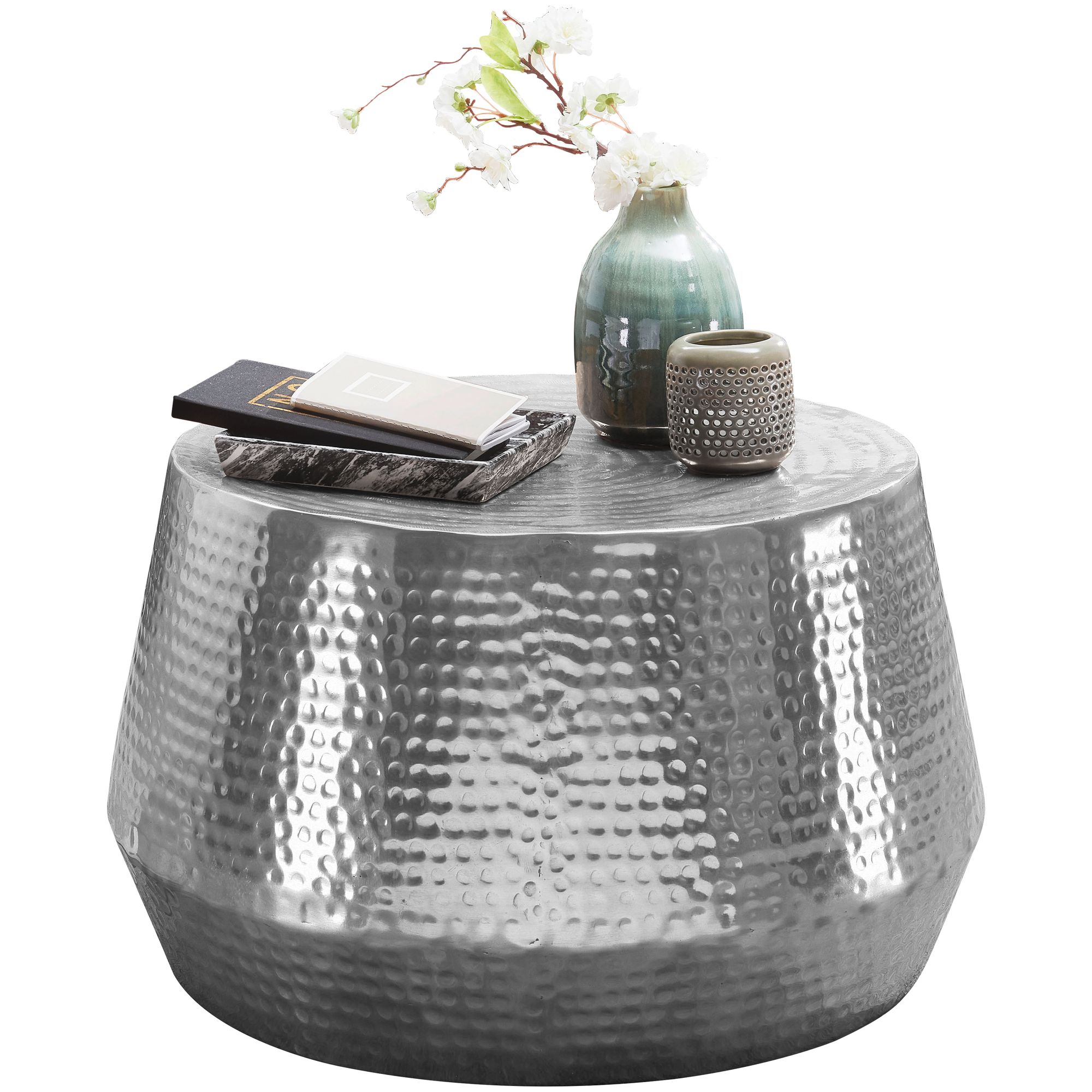 FineBuy Design Couchtisch rund 60 cm aus Metall - Handgefertigter Aluminium Wohnzimmertisch Hammerschlag - Orientalischer Alu Beistelltisch | Farbe: Gold FineBuy Design Couchtisch rund 60 cm aus Metall - Handgefertigter Aluminium Wohnzimmertisch Hammerschlag - Orientalischer Alu Beistelltisch | Farbe: Gold