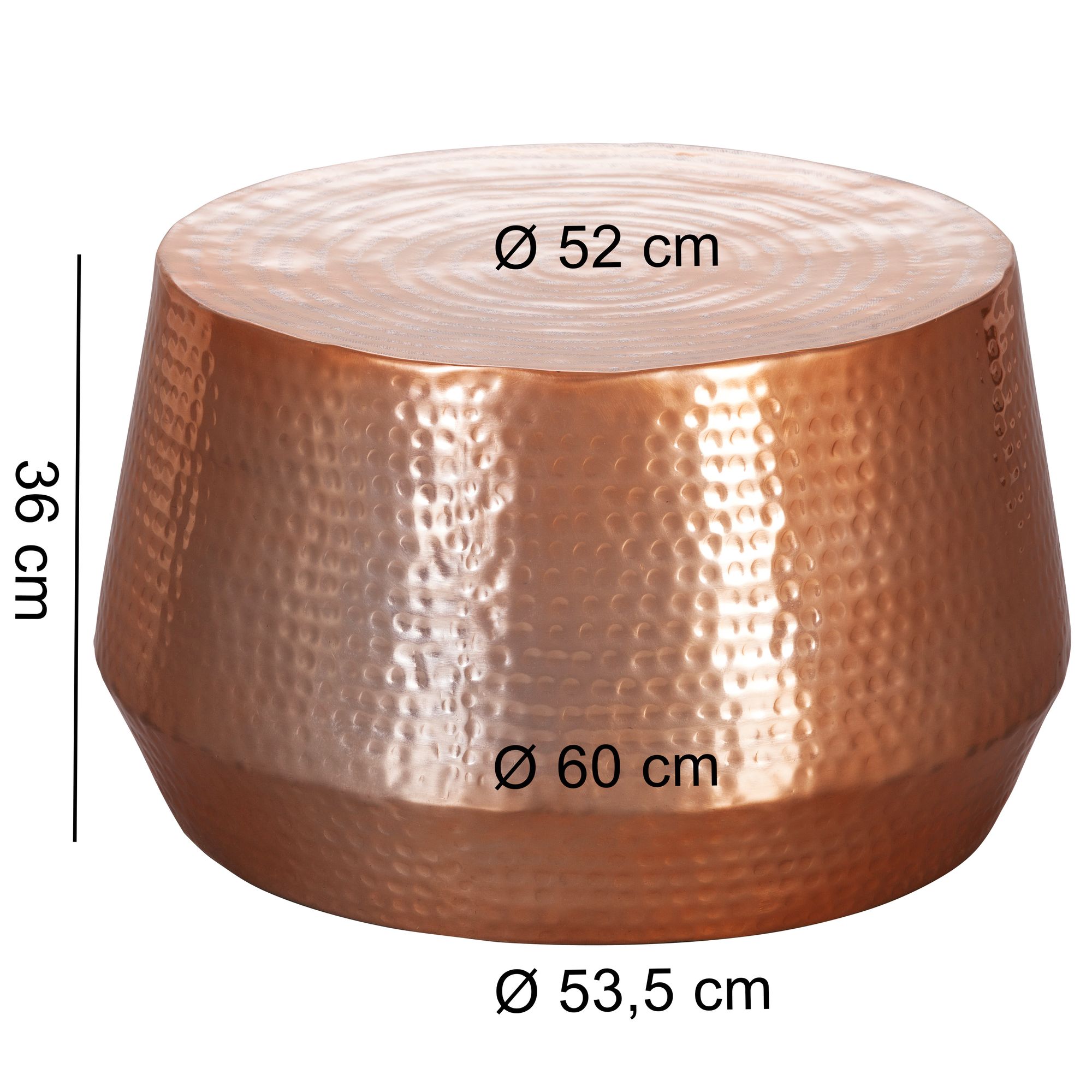 FineBuy Design Couchtisch rund 60 cm aus Metall - Handgefertigter Aluminium Wohnzimmertisch Hammerschlag - Orientalischer Alu Beistelltisch | Farbe: Gold FineBuy Design Couchtisch rund 60 cm aus Metall - Handgefertigter Aluminium Wohnzimmertisch Hammerschlag - Orientalischer Alu Beistelltisch | Farbe: Gold