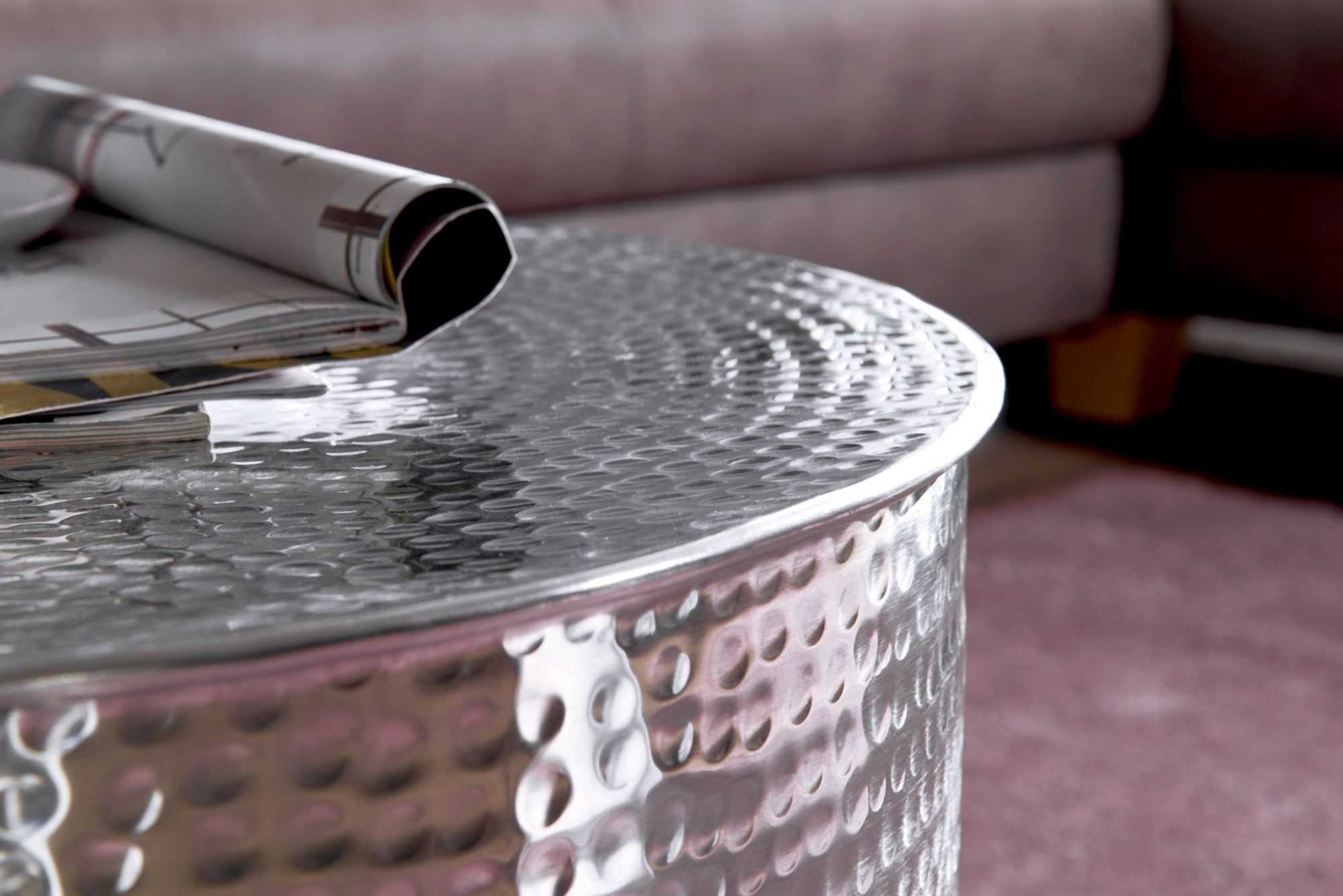 FineBuy Design Couchtisch rund 60 cm aus Metall - Handgefertigter Aluminium Wohnzimmertisch mit Hammerschlag - Orientalischer runder Alu Sofatisch | Farbe: Gold FineBuy Design Couchtisch rund 60 cm aus Metall - Handgefertigter Aluminium Wohnzimmertisch mit Hammerschlag - Orientalischer runder Alu Sofatisch | Farbe: Gold