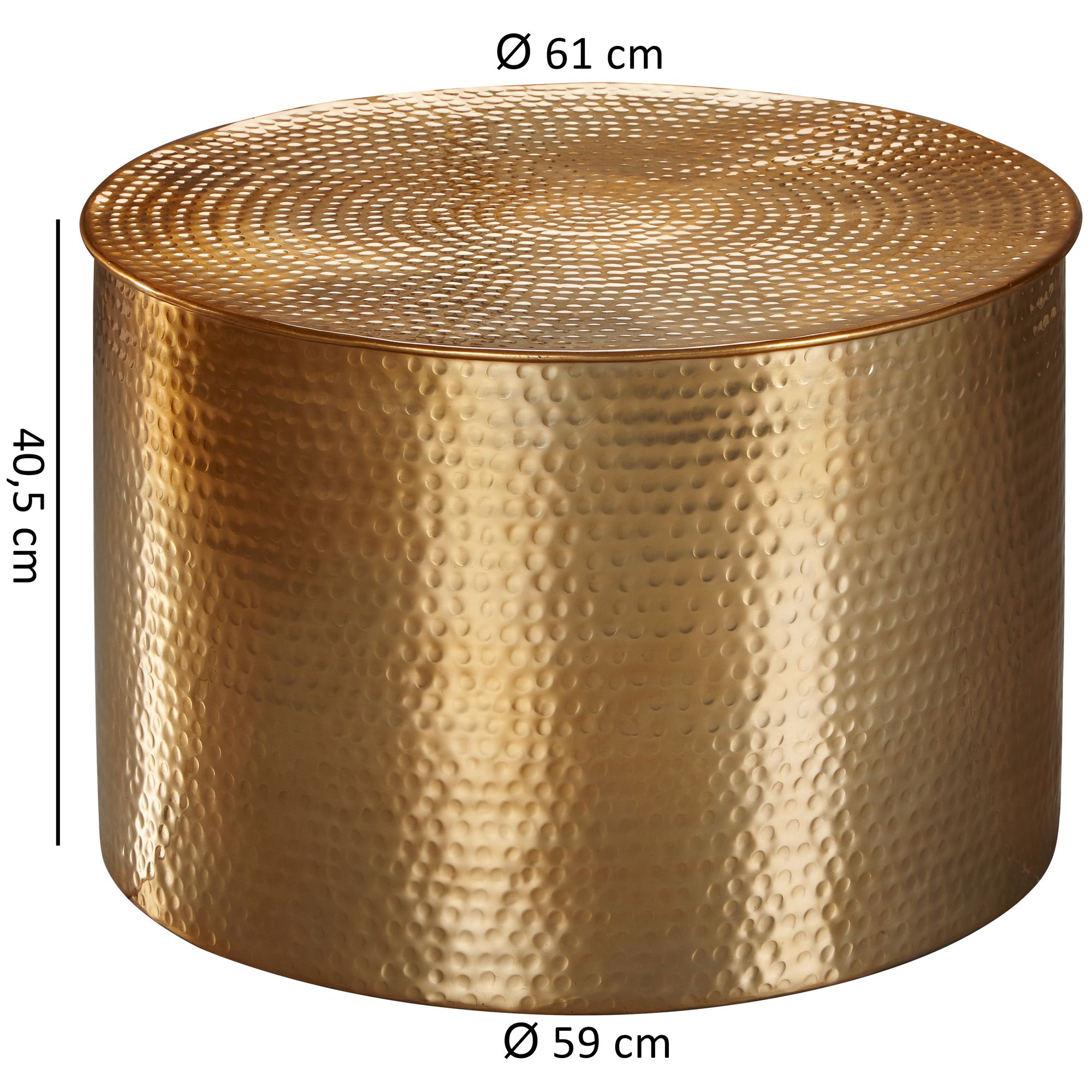 FineBuy Design Couchtisch rund 60 cm aus Metall - Handgefertigter Aluminium Wohnzimmertisch mit Hammerschlag - Orientalischer runder Alu Sofatisch | Farbe: Gold FineBuy Design Couchtisch rund 60 cm aus Metall - Handgefertigter Aluminium Wohnzimmertisch mit Hammerschlag - Orientalischer runder Alu Sofatisch | Farbe: Gold
